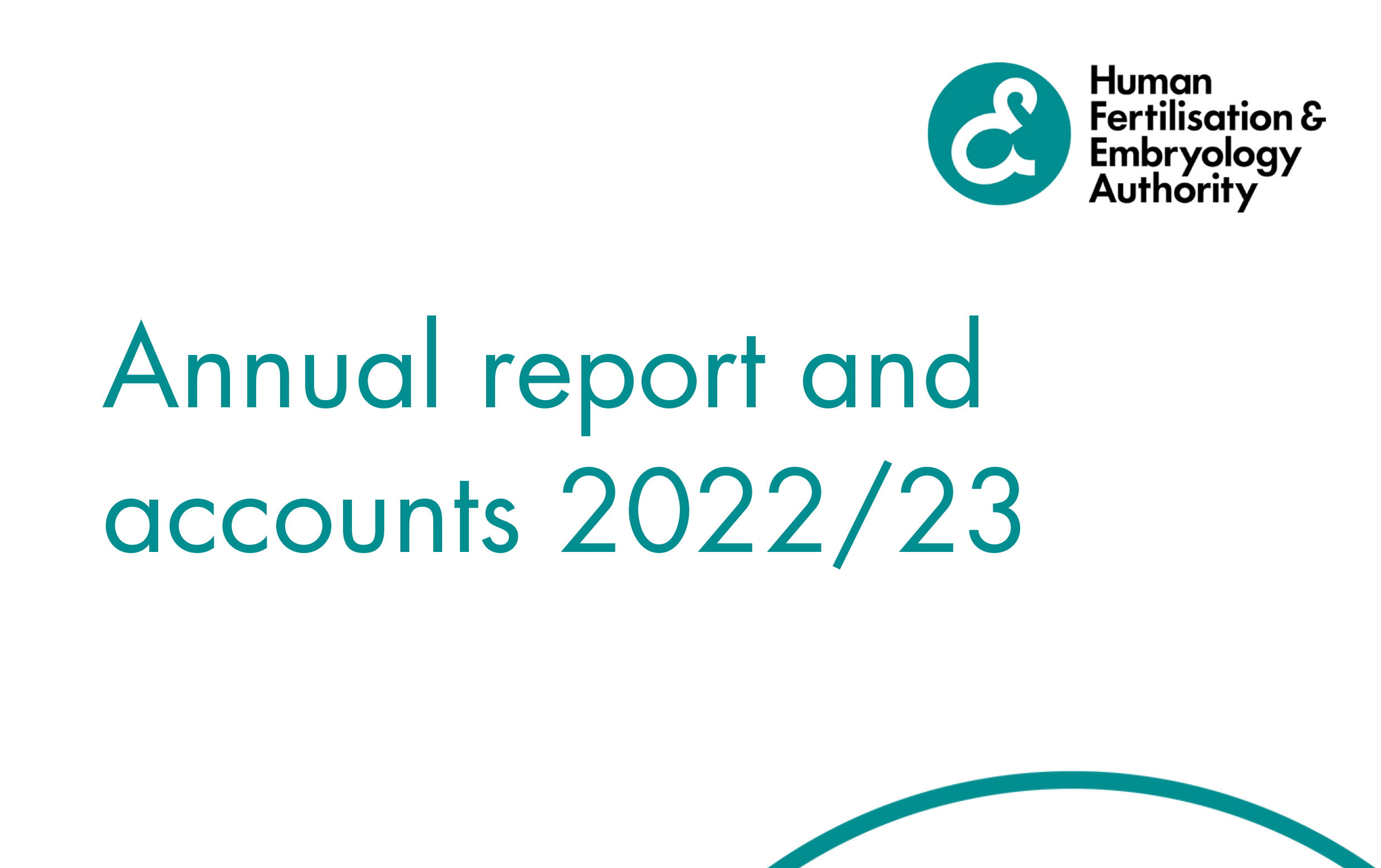 HFEA Annual report and accounts 2022-2023 - cover image