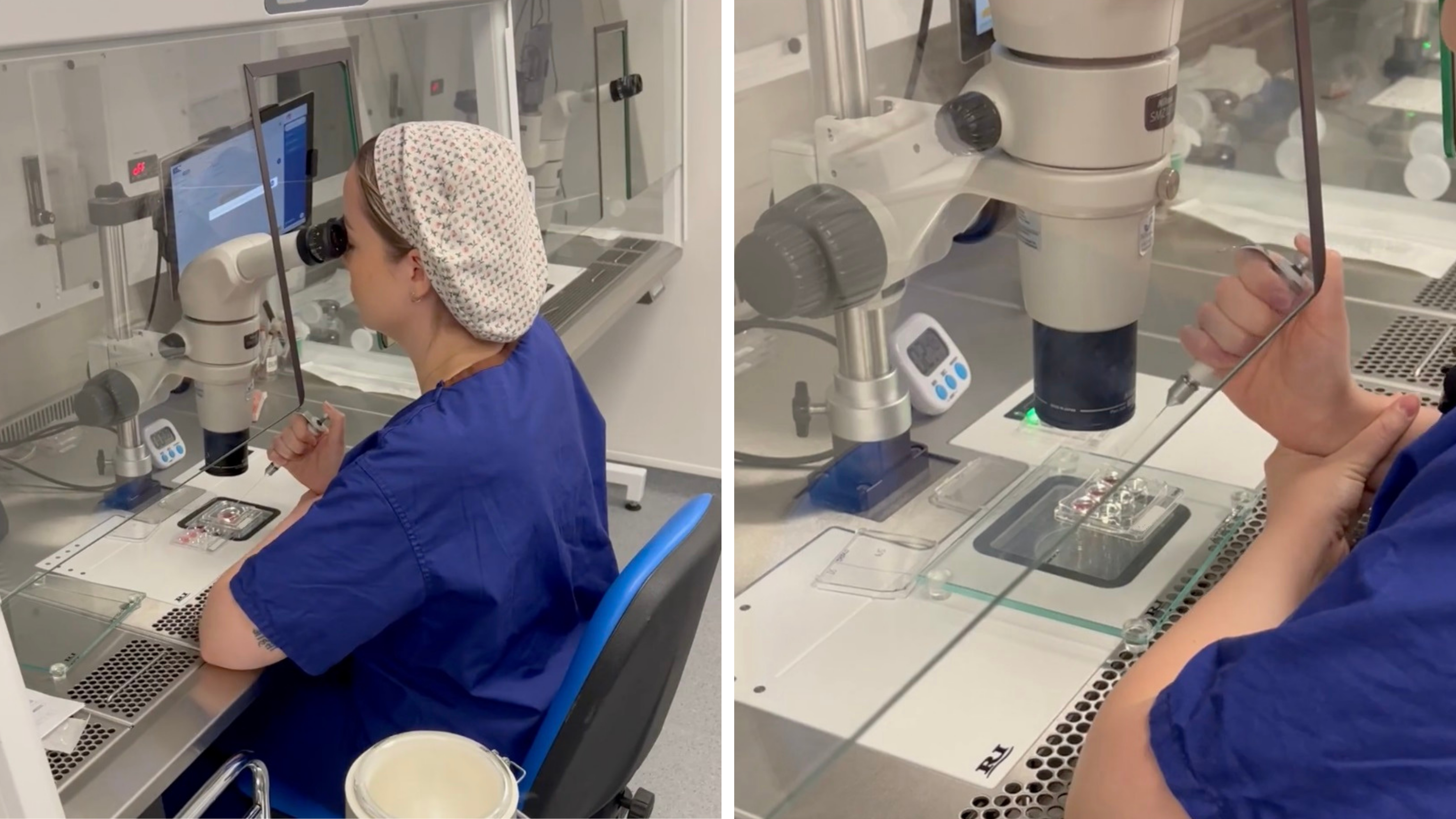 Georgina Jarvis in the lab.