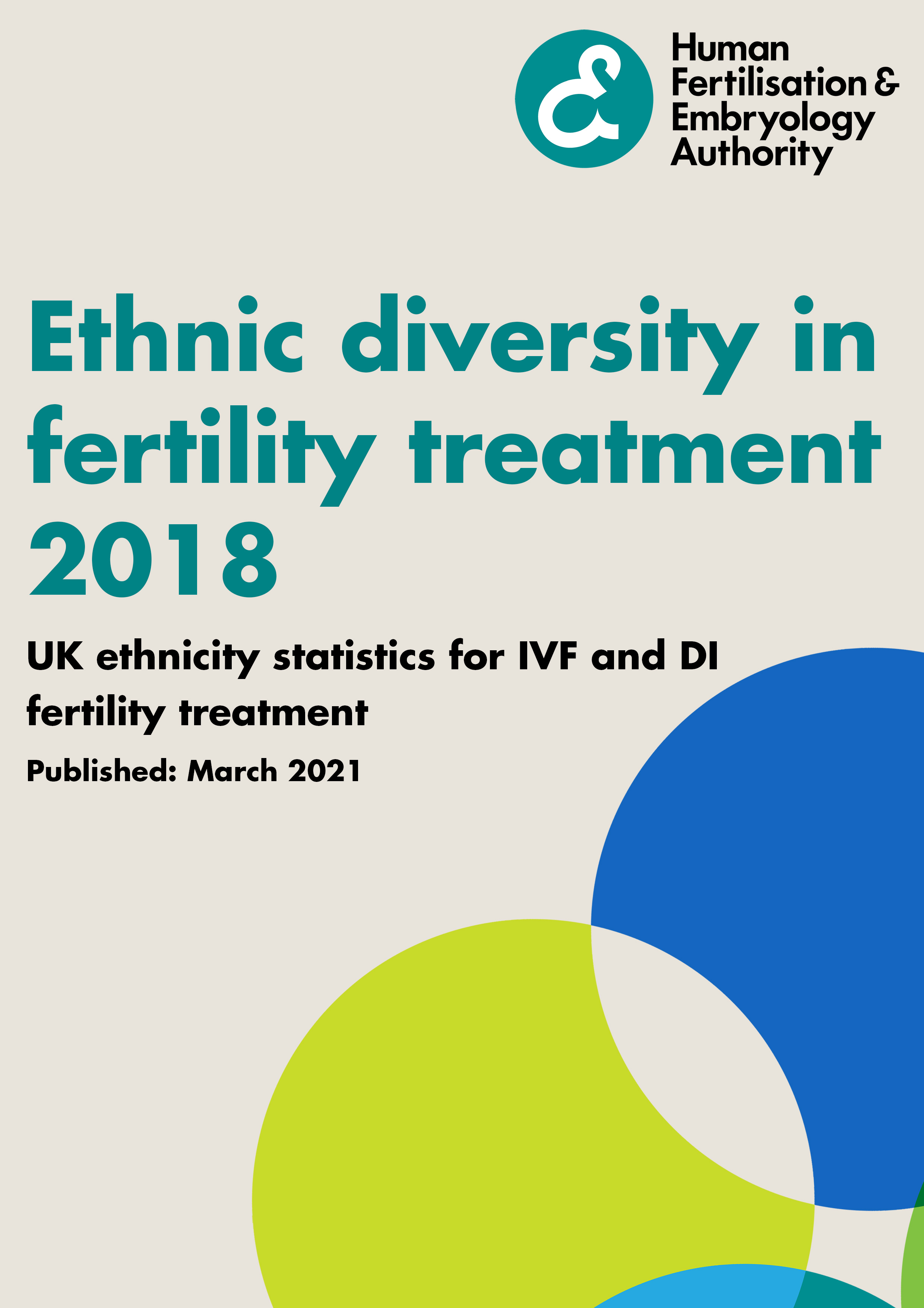 Ethnic diversity in fertility treatment 2018 - cover image.